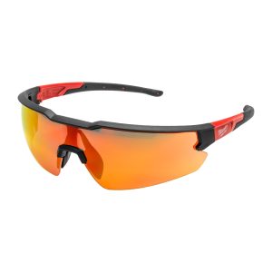 ENHANCED SAFETY GLASSES RED MIRROR TINTED LENS AF