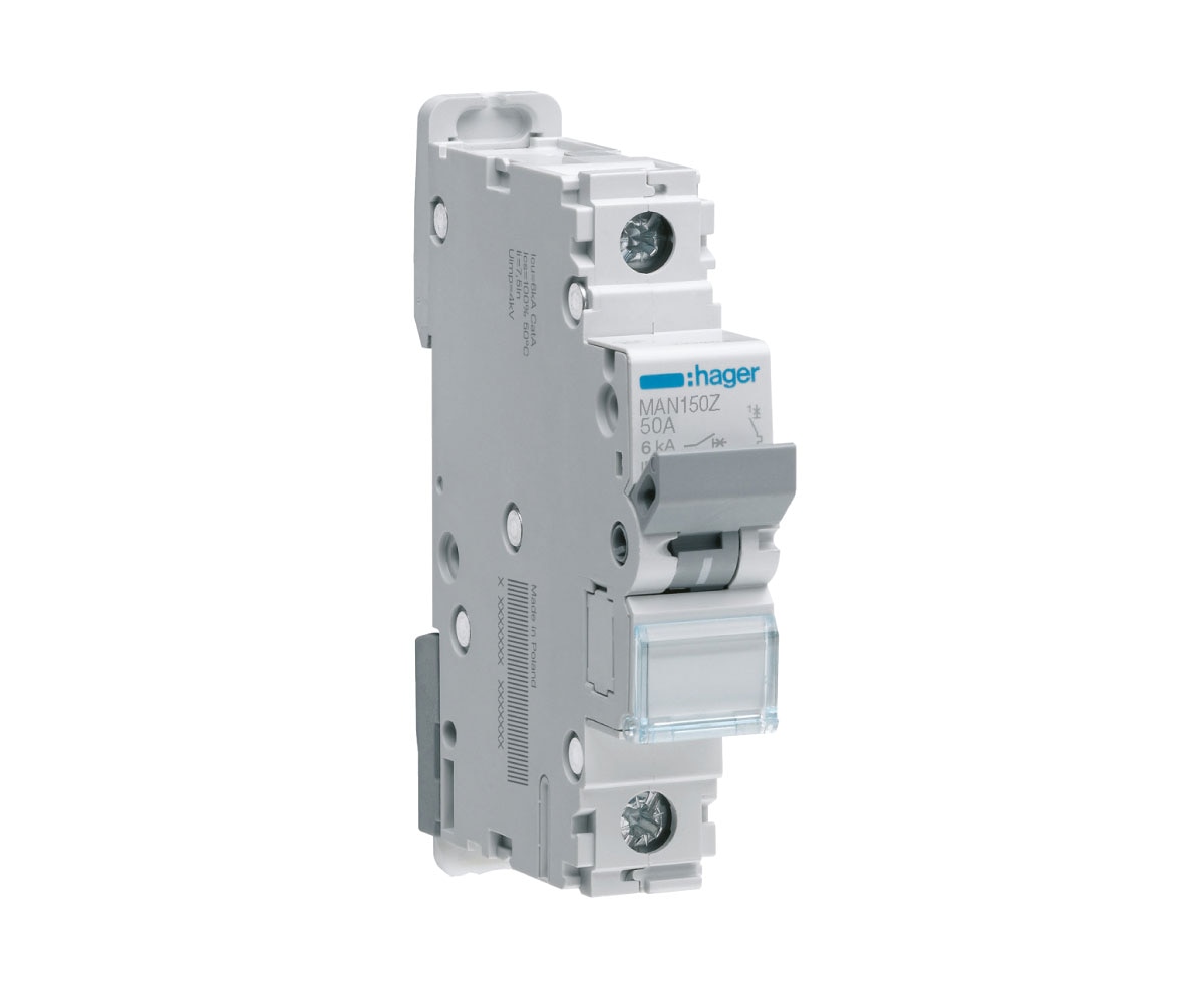 50A 1P 6kA C-CURVE MCB
