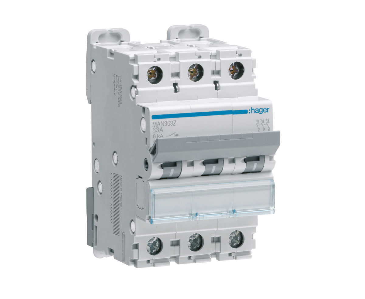63A 3P 6kA C-CURVE MCB
