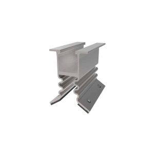 SLOTTED FLAT TOP SHORT RAIL W/ EPDM FOR CORRUGATED SHEETING W/ 4XM6HOL