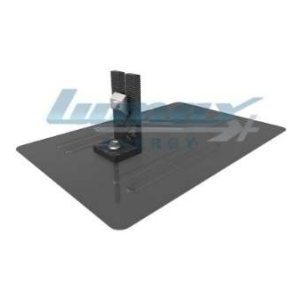 BLACK L-BRACKET WITH FLASHING AND FASTENERS