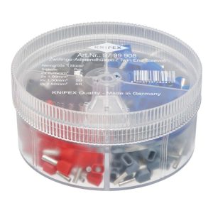 Assorted Bootlace Ferrules in Dispenser Box 200PC